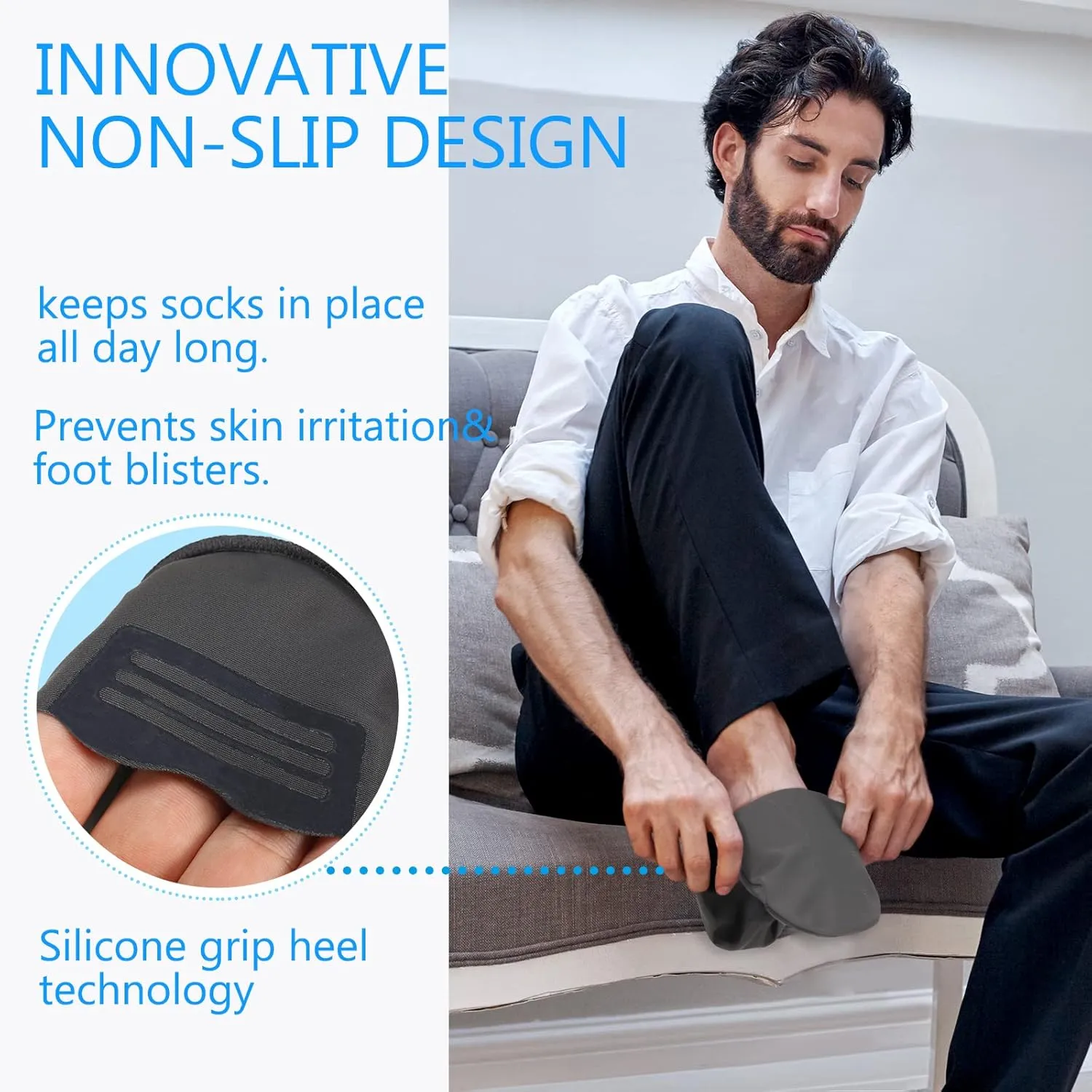 10 Pairs No Show Socks Women Men Low Cut Liner Socks Ice Silk Socks Nonslip Liner Socks Invisible Socks Thin Socks