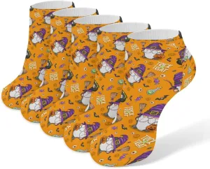 5 Pair Women Ankle Socks, Novelty Casual Low Cut Socks, Ladies & Girls Breathable No Show Socks Funky Gift
