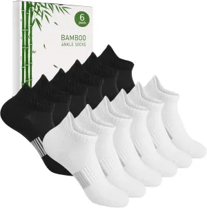 Ankle Socks for Women, Running Athletic Socks Womens Low Cut Ankle No Show Socks 6 Pairs for Women Socks