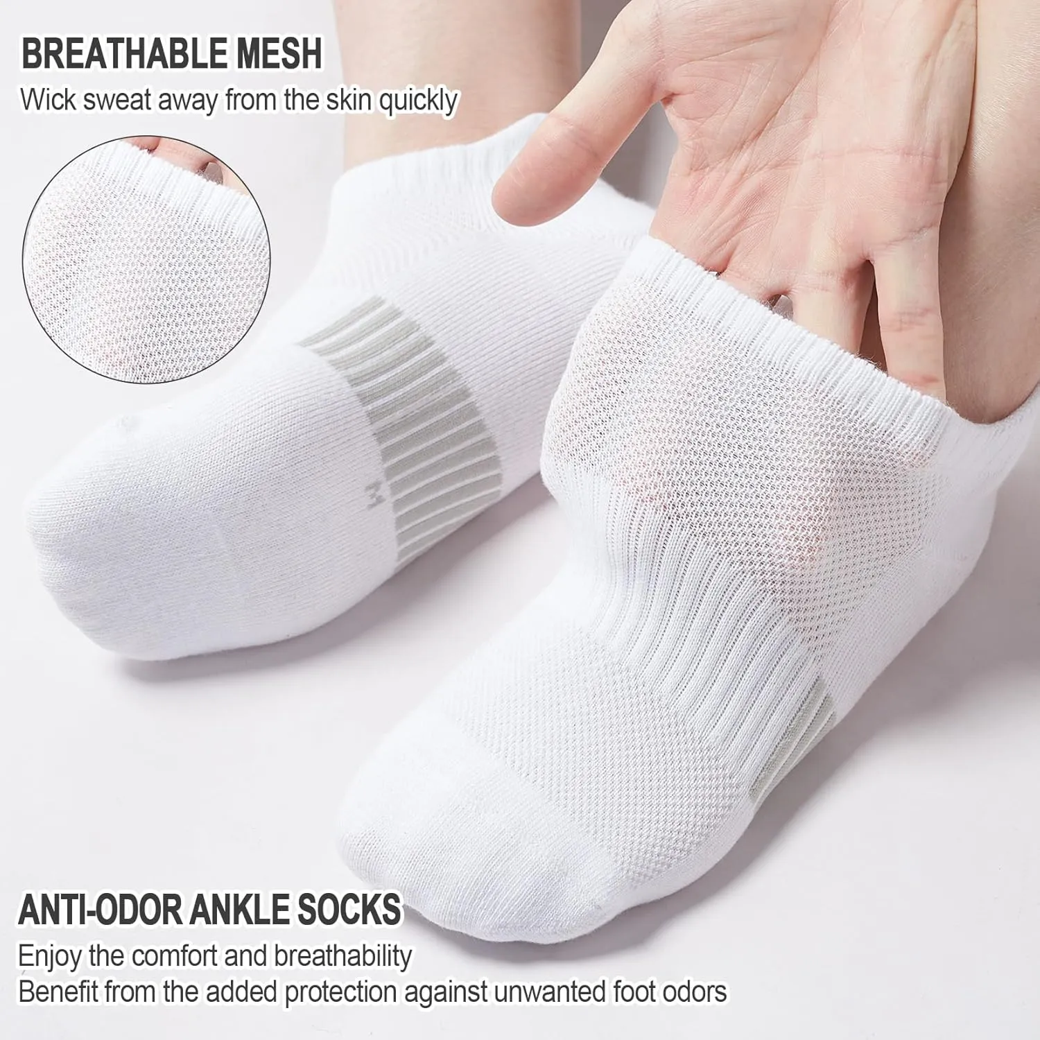 Ankle Socks for Women, Running Athletic Socks Womens Low Cut Ankle No Show Socks 6 Pairs for Women Socks
