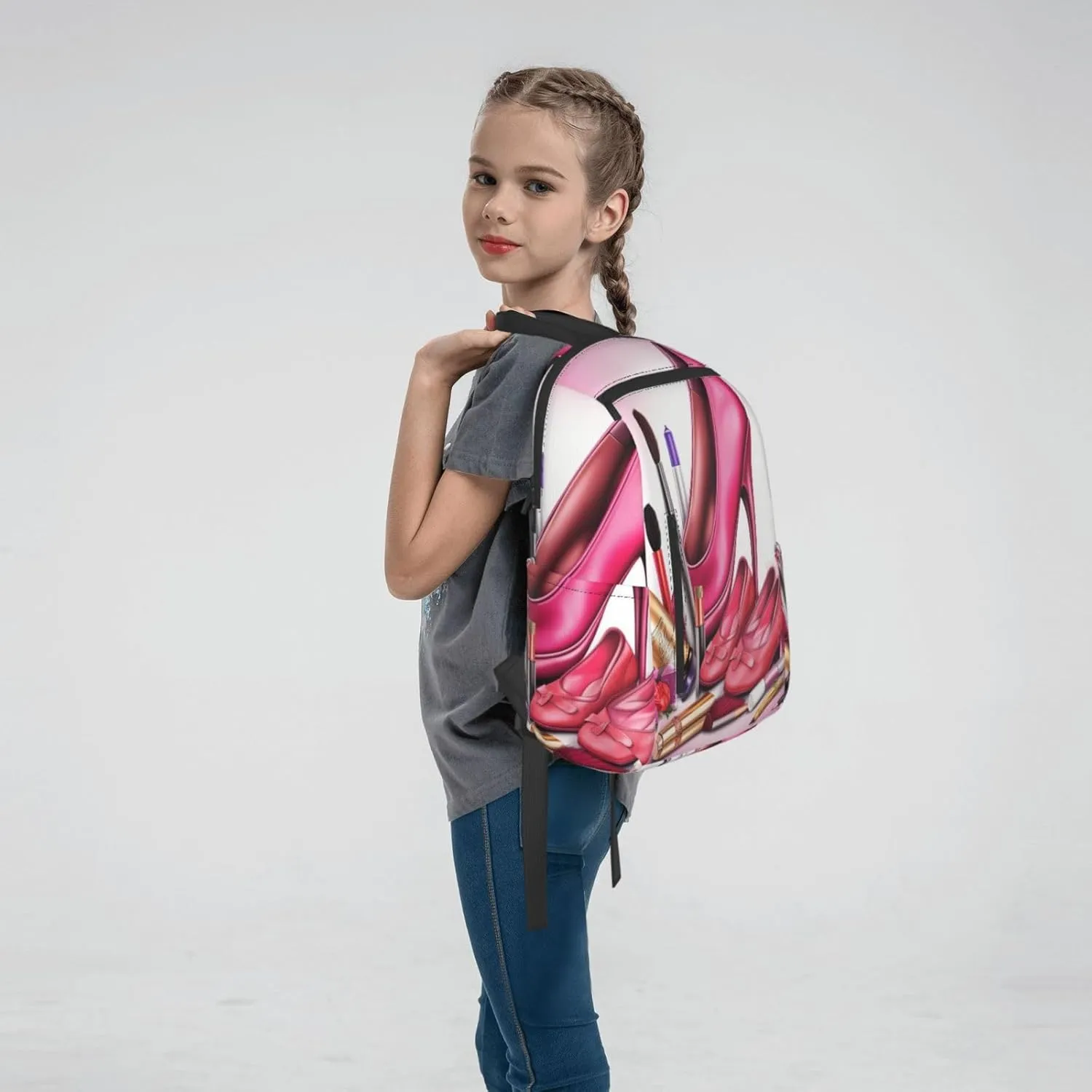 Backpack Soccer Sports Ball Travel Casual Laptop Backpack Adjustable Hiking Daypack for Men Women, Shoes and Makeup, One Size