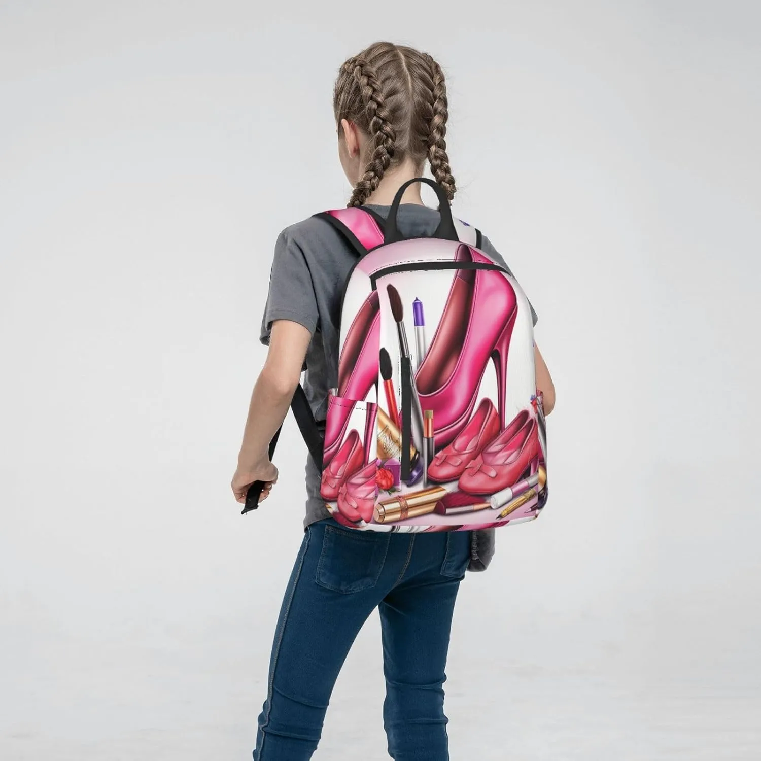 Backpack Soccer Sports Ball Travel Casual Laptop Backpack Adjustable Hiking Daypack for Men Women, Shoes and Makeup, One Size