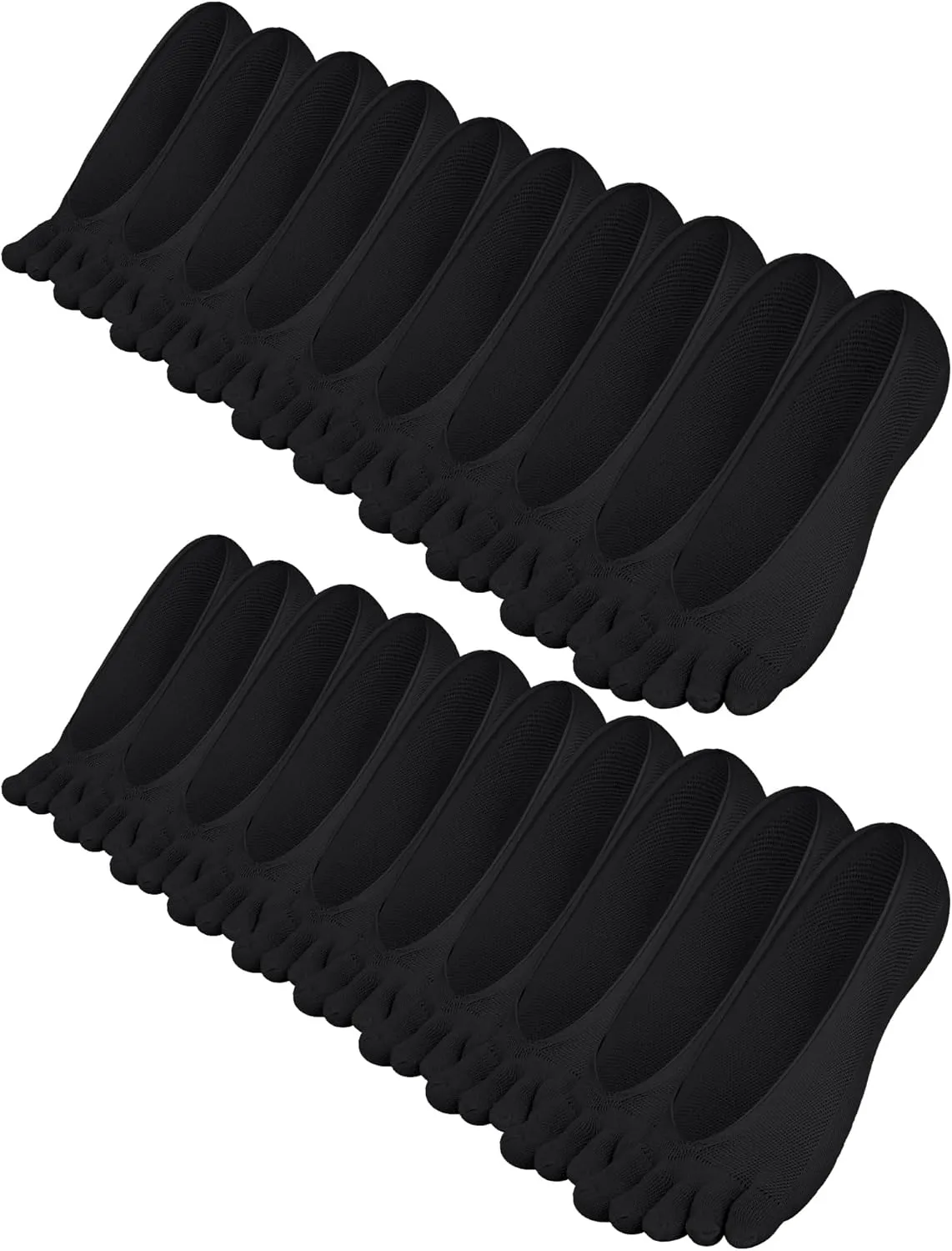 Bencailor 10 Pairs Women Toe Socks No Show Low Cut Socks with Toes Separated for Women Men Athletic Running