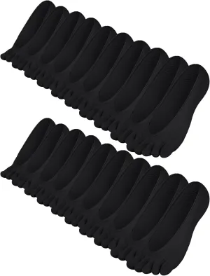 Bencailor 10 Pairs Women Toe Socks No Show Low Cut Socks with Toes Separated for Women Men Athletic Running