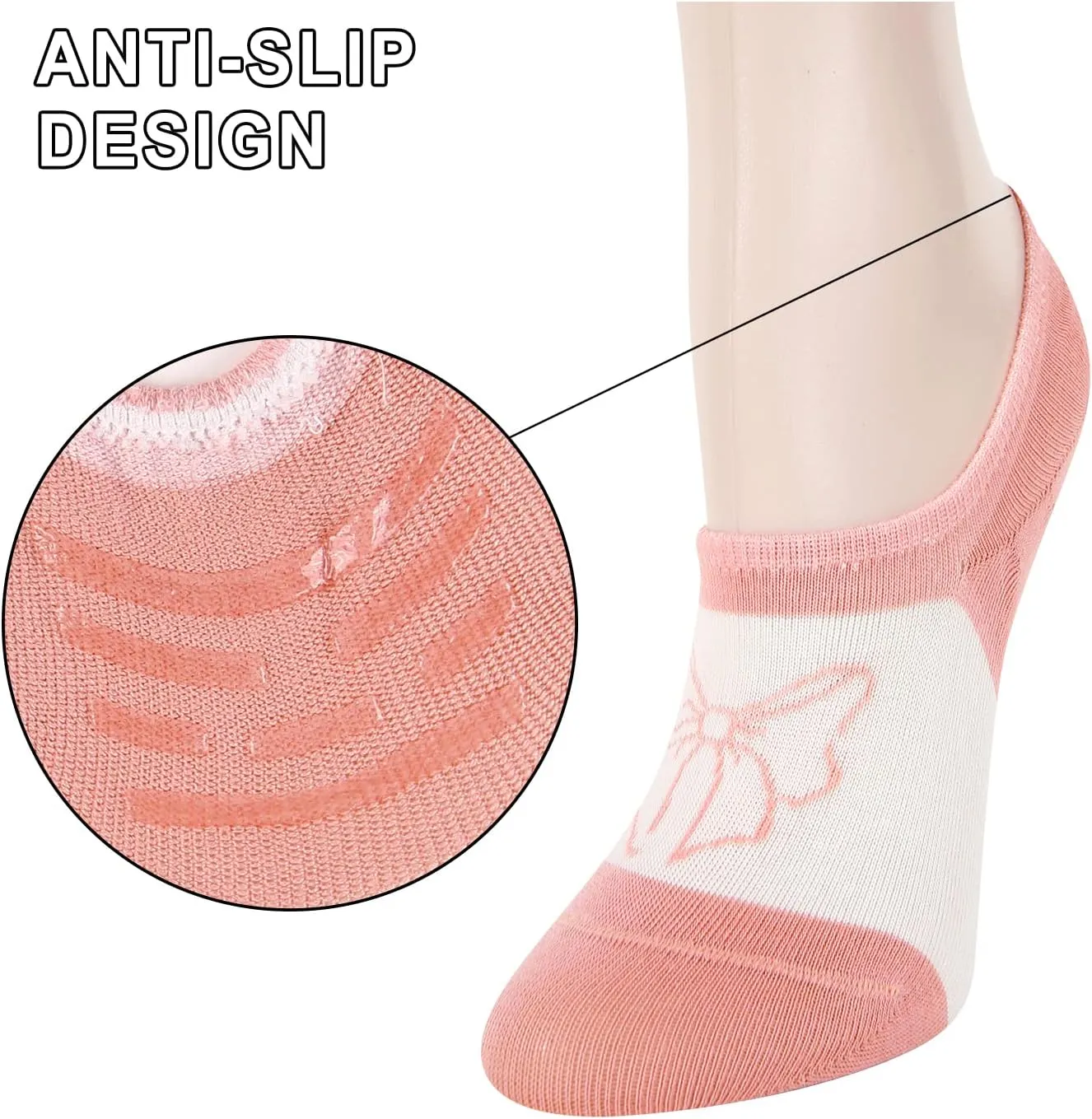 Benefeet Sox Funny No Show Socks Womens Novelty Cat Dog Socks Girl Cute Animal Pattern Low Cut Socks Non Slip Christmas Gifts