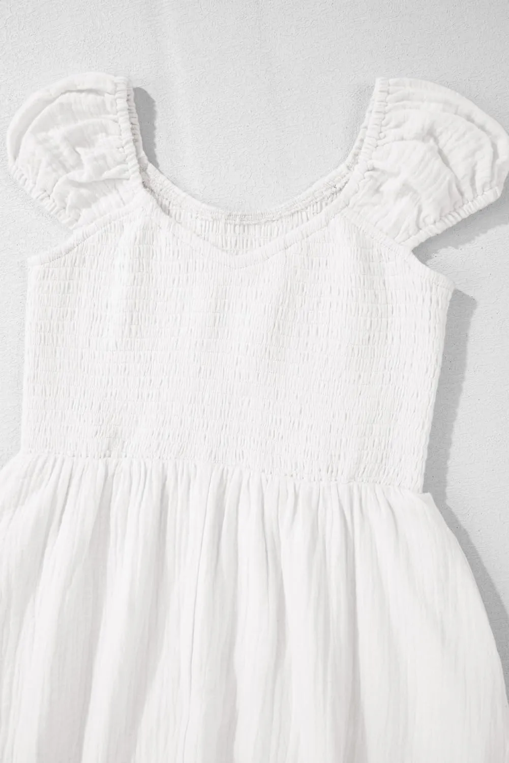 blibean Teen Girls Cotton Dress Smocked Sundress with Pocket 6-15 Years