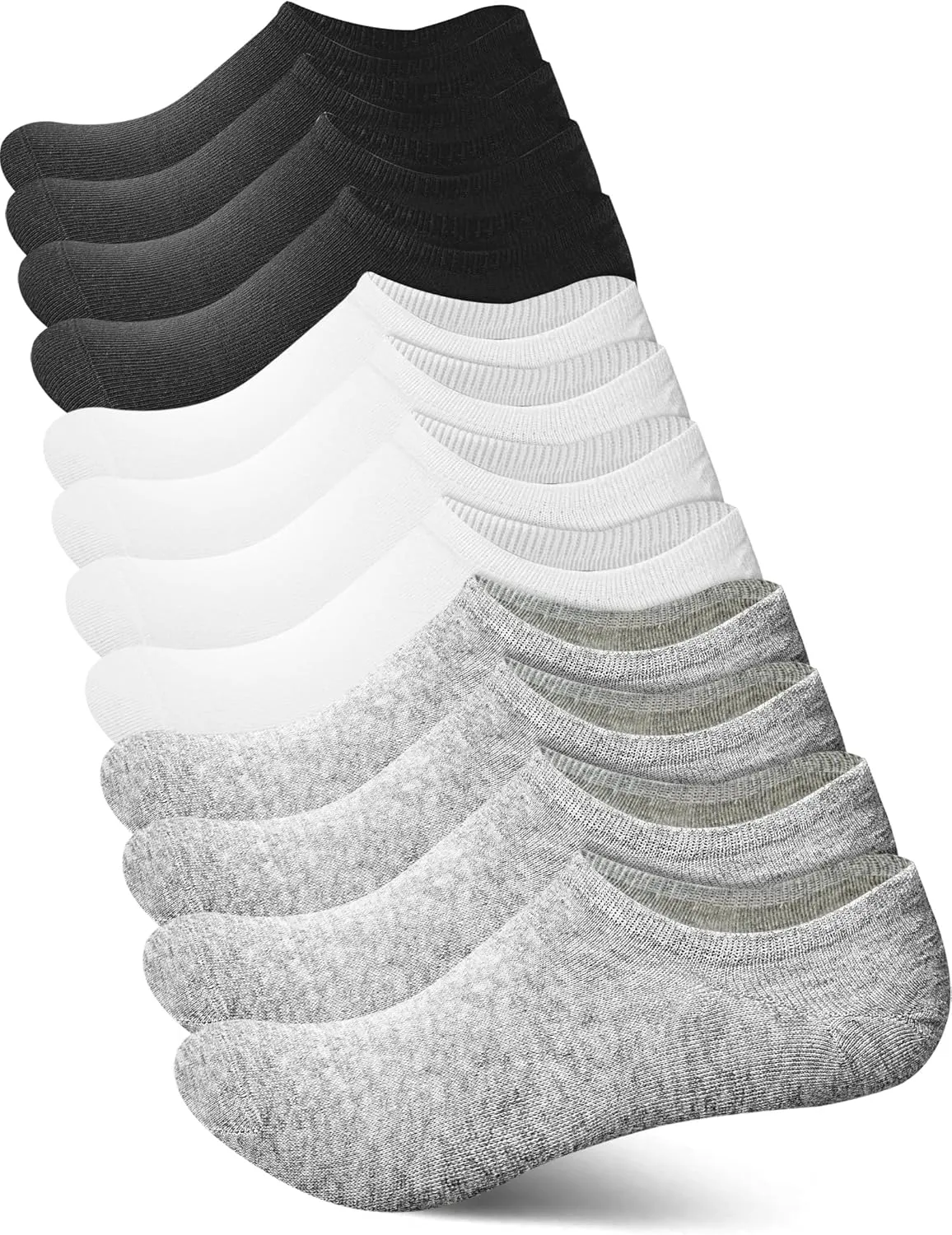Buauty No Show Socks Womens Men Ankle Socks Short Low Cut Invisible Liner Non Slip Casual Athletic Boat Socks 6 Pairs