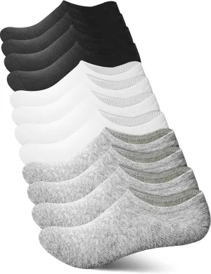 Buauty No Show Socks Womens Men Ankle Socks Short Low Cut Invisible Liner Non Slip Casual Athletic Boat Socks 6 Pairs