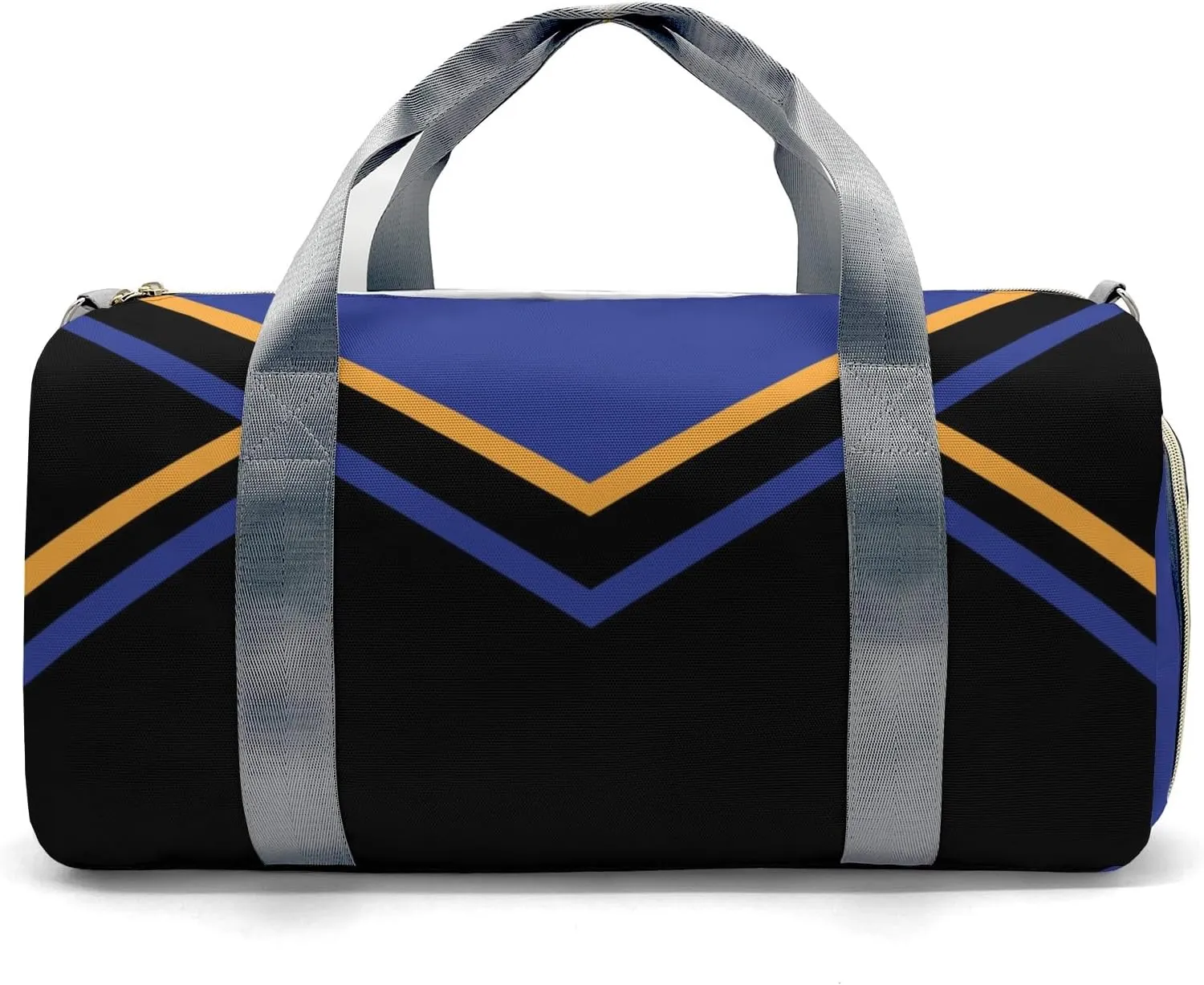 Cheer Blue Black Cheerleader Duffel Bag Travel Bag with Shoes Compartment Gym Yoga Sport Men Women Waterproof with Name