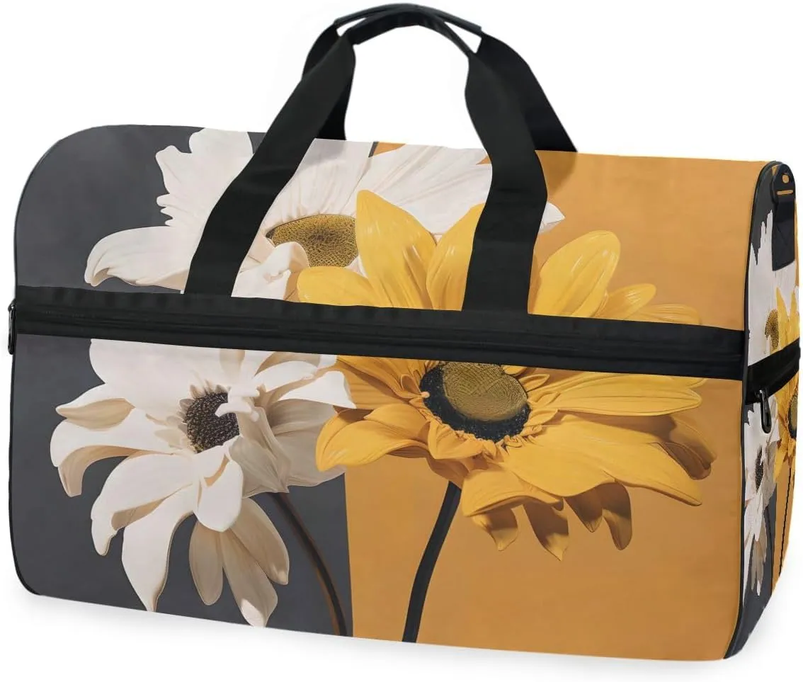Coreopsis Calliopsis Travel Duffel Bag Luggage Sports Gym Bags With Shoes Compartment Large Capacity Lightweight Duffle Bag For Men Women