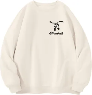 Custom Ballet Embroidered Sweatshirt for Women and Girls Ballerina Funny Dance Shoes Gift Cool Dancer Toe Dancing Sport Shirt