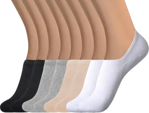 DIBAOLONG Womens No Show Socks Non Slip Flat Boat Line Low Cut Socks (6-12 Packs)
