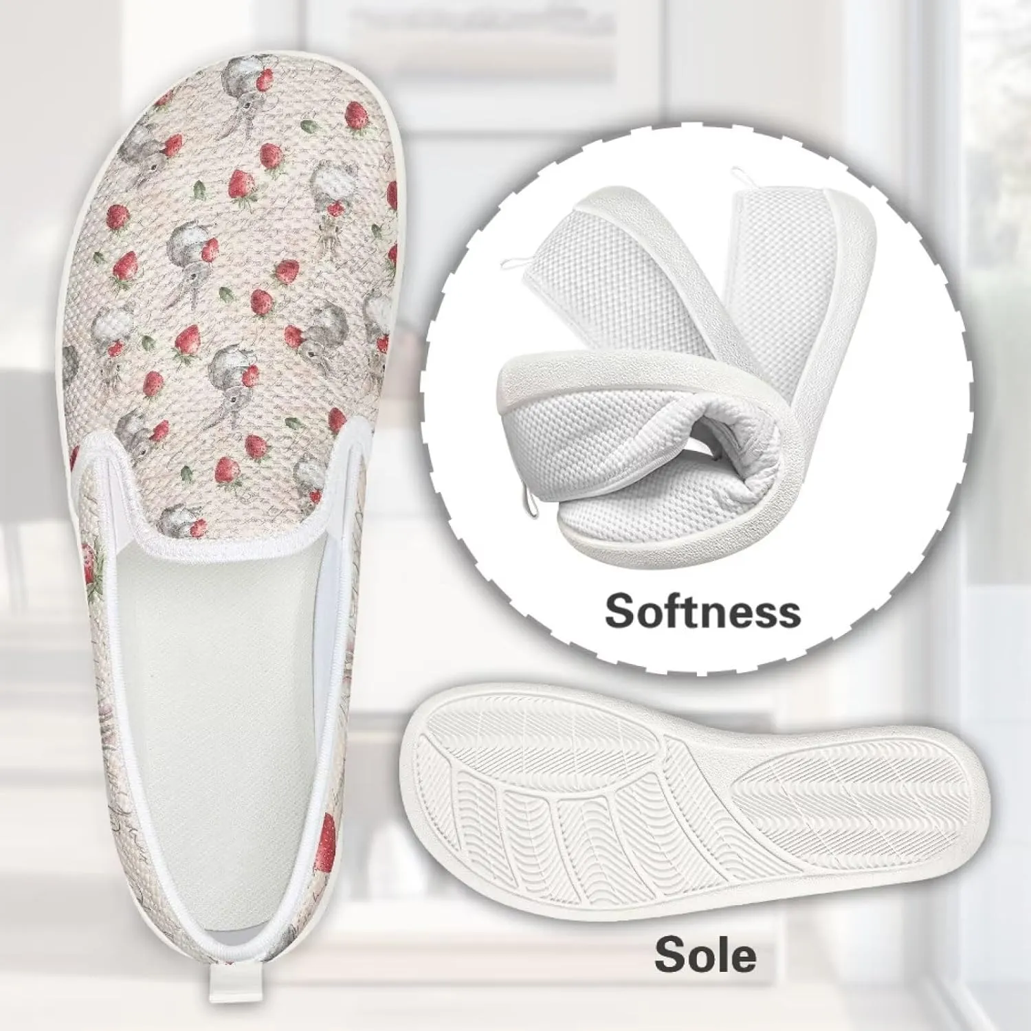 Fashion Sneakers for Women Shoes Lightweight Walking Casual Slip Ons Comfortable Art Painted Soft Athletic Travel Shoes for Ladies Sea Serise US Size 6-11