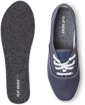 FLAT SOCKS Womens No Show Socks, Sockless Shoe Liner, No Slipping, No Stinking, Washable Barefoot Shoe Insert, Classic