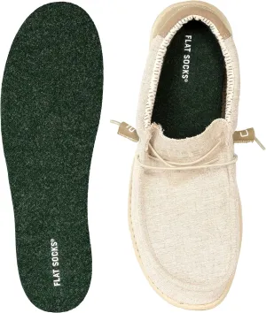 FLAT SOCKS Womens No Show Socks, Sockless Shoe Liner, No Slipping, No Stinking, Washable Barefoot Shoe Insert, Classic