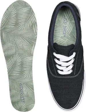 FLAT SOCKS Womens No Show Socks, Sockless Shoe Liner, No Slipping, No Stinking, Washable Barefoot Shoe Insert, Floral Print