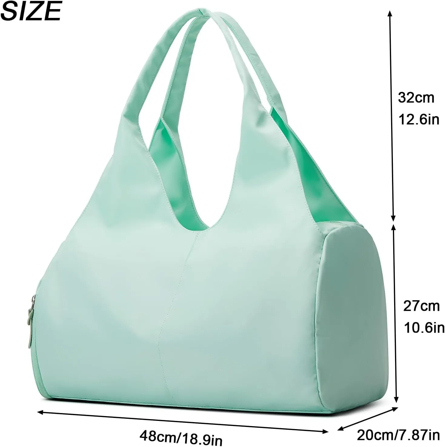 forestfish Yoga Gym Bag for Women with Shoes Compartment & Wet Dry Storage Pockets Lightweight Duffel Bag, Light-green, Stylish