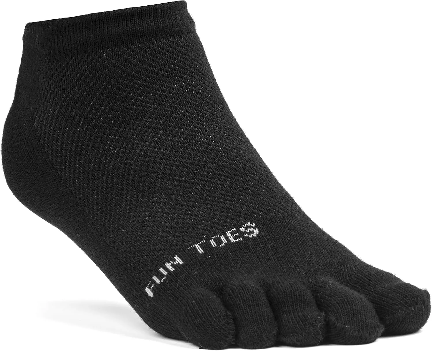 FUN TOES Women's Cotton Toe Socks-Barefoot Running- Breathable- 6 Pairs Pack-Size 9-11 Lightweight