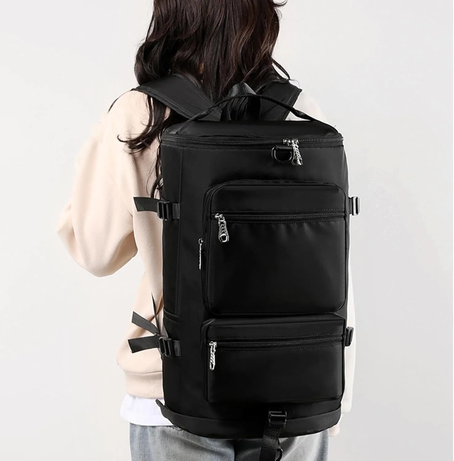 Gym Bag Women Men with Shoes Compartment & Wet Pocket Travel Duffel Bag Gym Backpack Waterproof Weekender Overnight Backpack