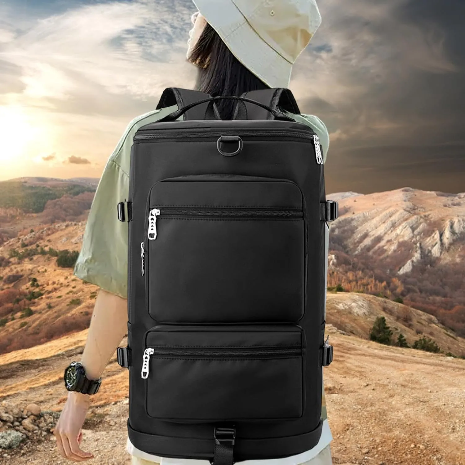 Gym Bag Women Men with Shoes Compartment & Wet Pocket Travel Duffel Bag Gym Backpack Waterproof Weekender Overnight Backpack