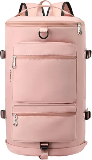 Gym Bag Women Men with Shoes Compartment & Wet Pocket Travel Duffel Bag Gym Backpack Waterproof Weekender Overnight Backpack