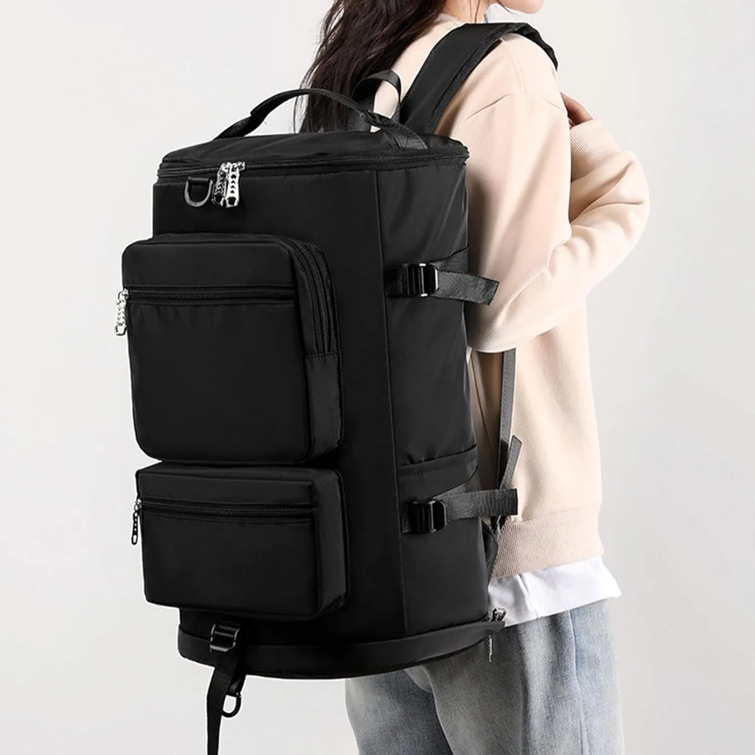 Gym Bag Women Men with Shoes Compartment & Wet Pocket Travel Duffel Bag Gym Backpack Waterproof Weekender Overnight Backpack