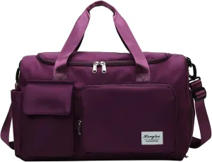 Gym Bag Women with Shoes Compartment,28L Duffel Bag Men,Waterproof Gym Duffle Bag for Travel Workout Sports Yoga