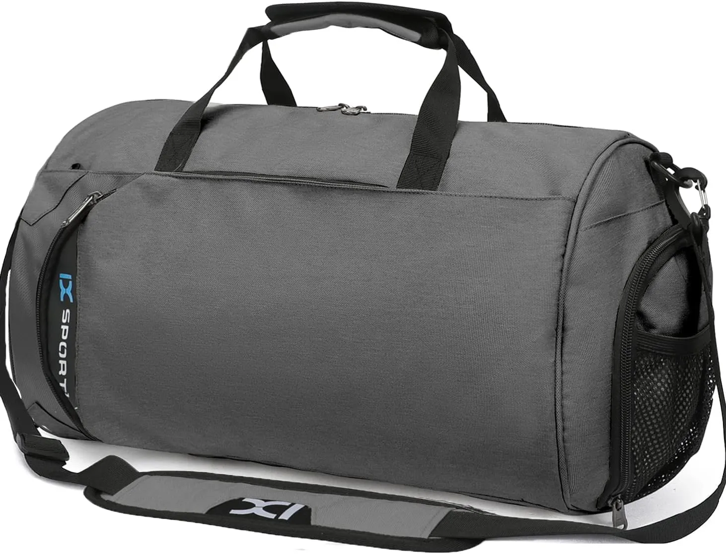 INOXTO Fitness Sport Small Gym Bag with Shoes Compartment Waterproof Travel Duffel Bag for Women and Men, dark grey 2