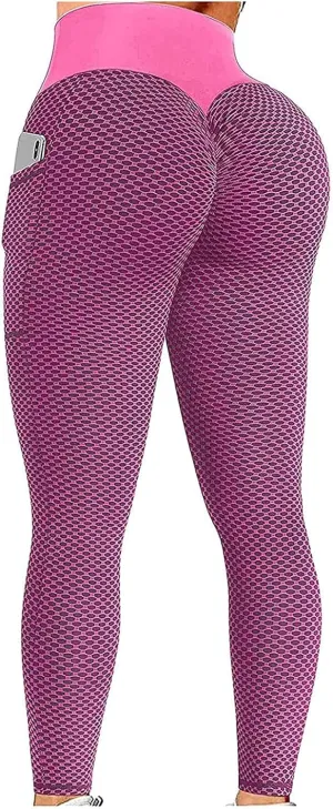 Ladmiple Butt Lifting Leggings for Women Tummy Control Seamless High Waist Workout Gym Yoga Pant Scrunch Booty Tights
