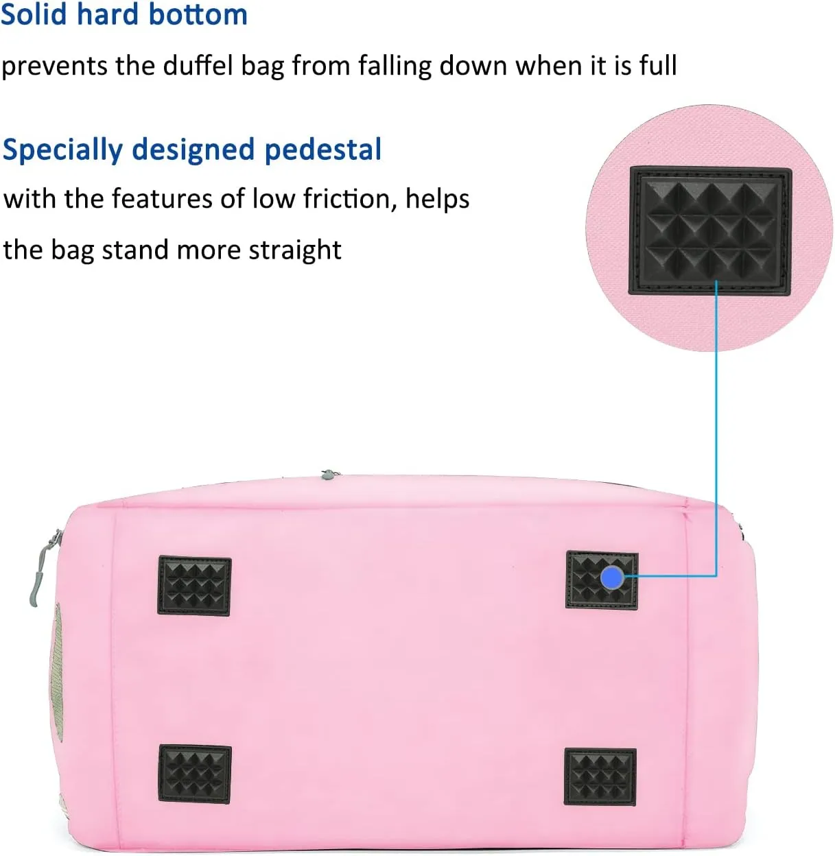 MarsBro Water Resistant Sports Gym Travel Weekender Duffel Bag with Shoe Compartment Pink