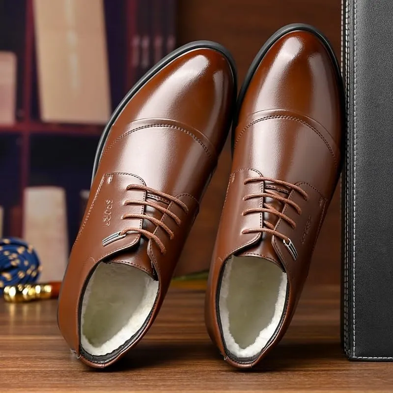 Men's Business Formal Modern Oxfords Breathable Men Comfort Hand Stitched Business Formal Derby Shoes