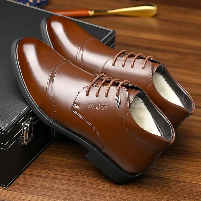 Men's Business Formal Modern Oxfords Breathable Men Comfort Hand Stitched Business Formal Derby Shoes