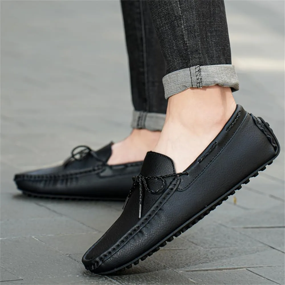 Men's Genuine Leather Loafers Fashion Slip on Casual Shoes Comfort Soft Driving Shoes for Men