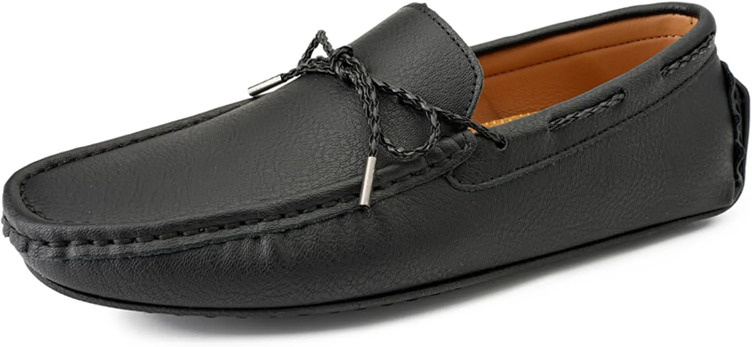 Men's Genuine Leather Loafers Fashion Slip on Casual Shoes Comfort Soft Driving Shoes for Men