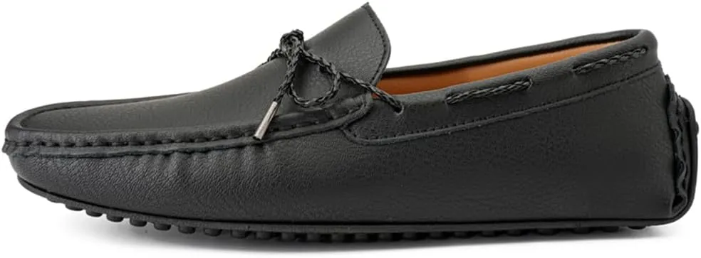 Men's Genuine Leather Loafers Fashion Slip on Casual Shoes Comfort Soft Driving Shoes for Men
