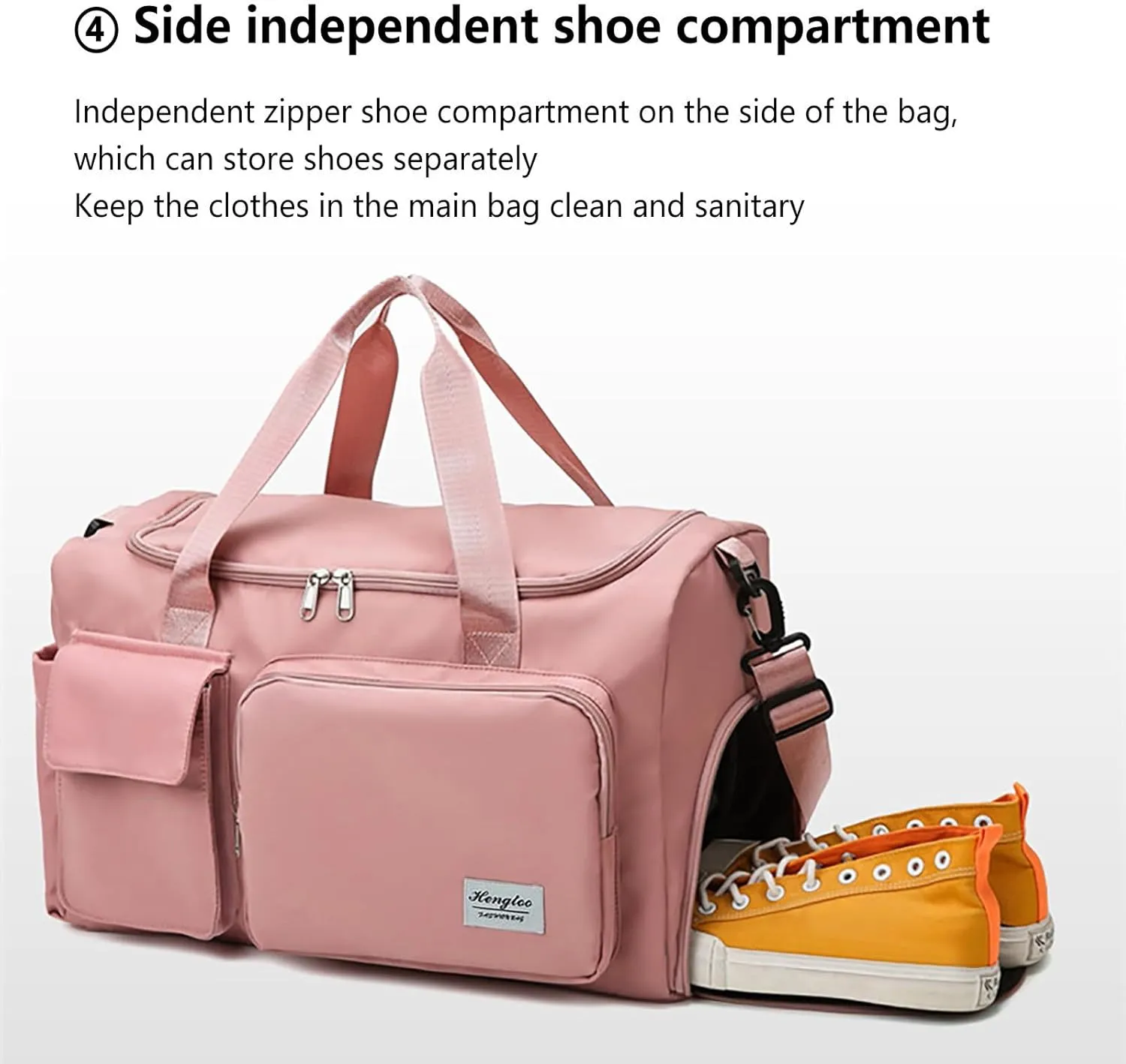 Mens Gym Bag with Shoes Compartment,28L Travel Duffel Bags for Women,Duffle Bag for Yoga Workout Sports Travel