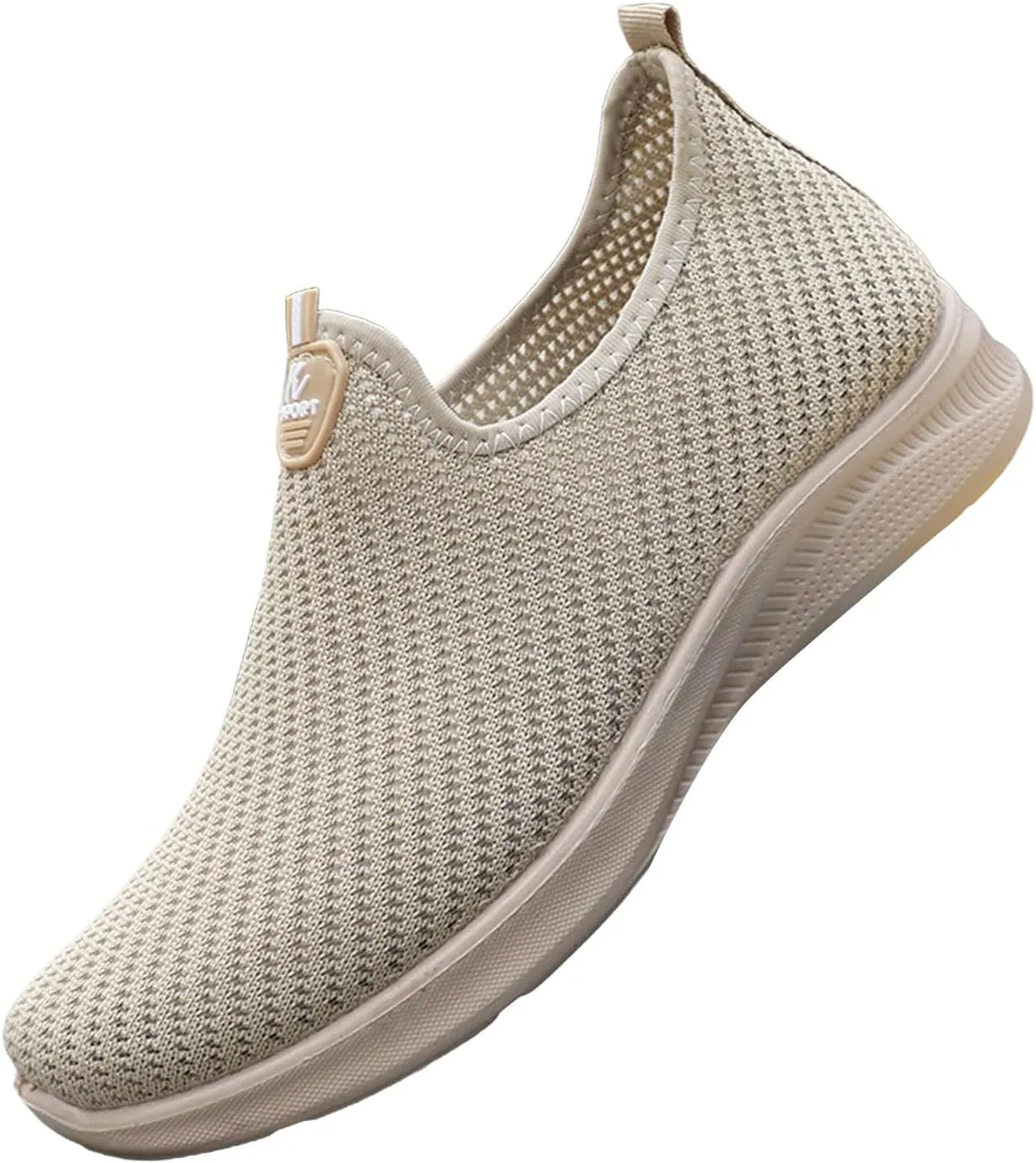 Mens Mesh Breathable Sneakers Solid Color Slip-in Casual Soft Walking Running Shoes Comfortable Tennis Shoes Flat Bottom Non Slip Summer Spring Mens Shoe