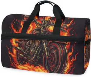 Motorbike 1 Travel Duffel Bag Luggage Sports Gym Bags With Shoes Compartment Large Capacity Lightweight Duffle Bag For Men Women