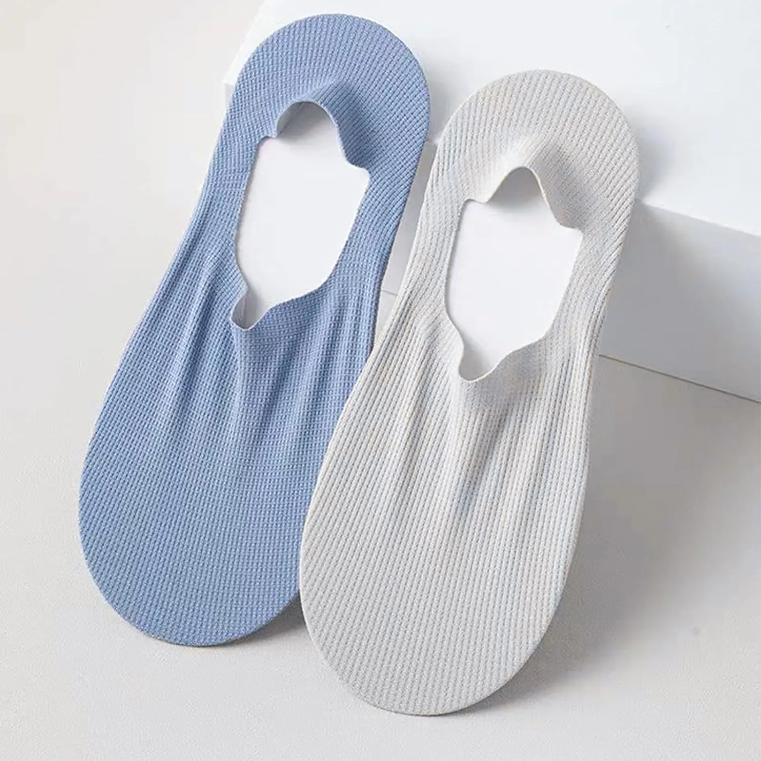 No Show Socks 4 Pairs Women and Men Unisex Low Cut Short Ankle Socks Soft Anti Slid Invisible Summer Flat Socks