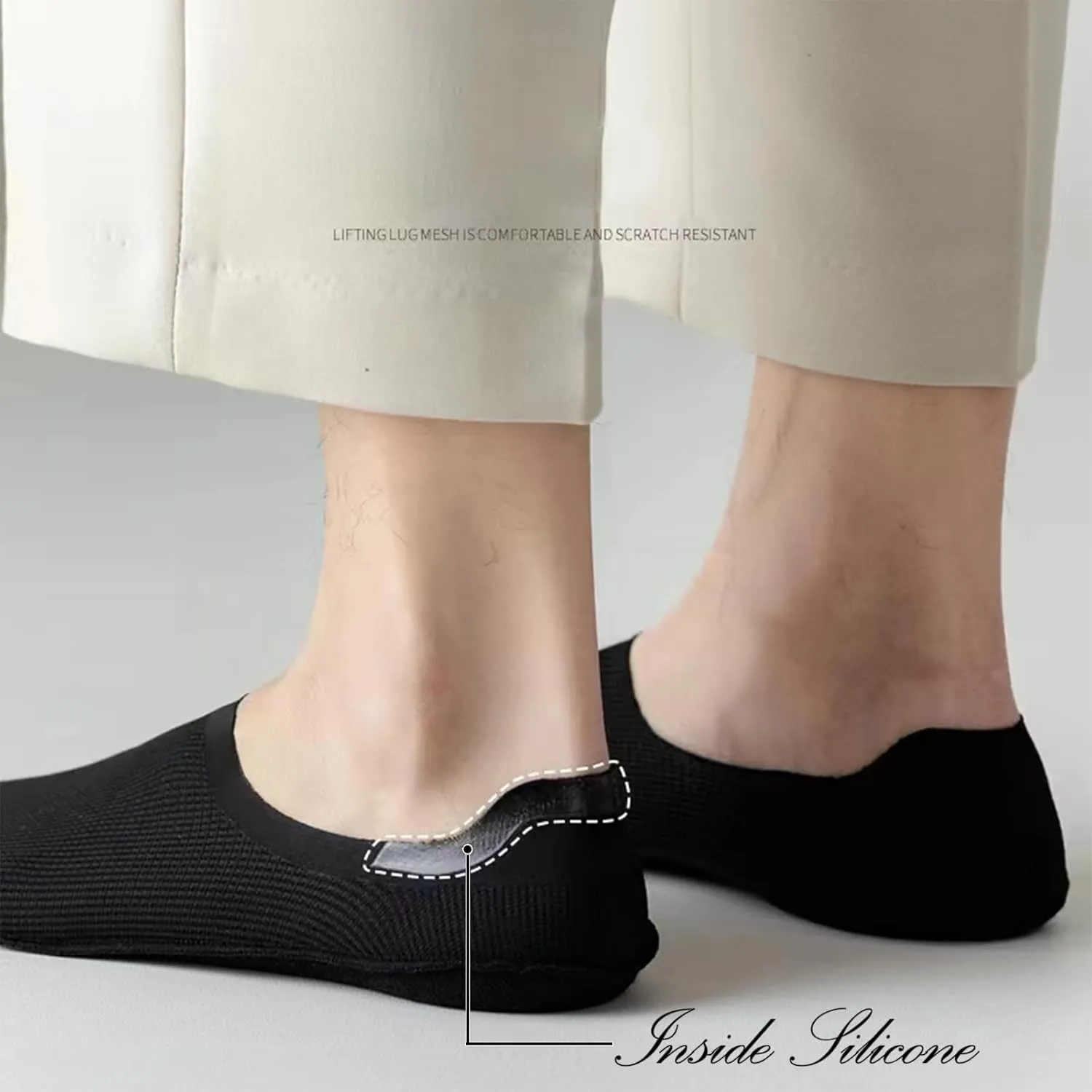 No Show Socks 4 Pairs Women and Men Unisex Low Cut Short Ankle Socks Soft Anti Slid Invisible Summer Flat Socks