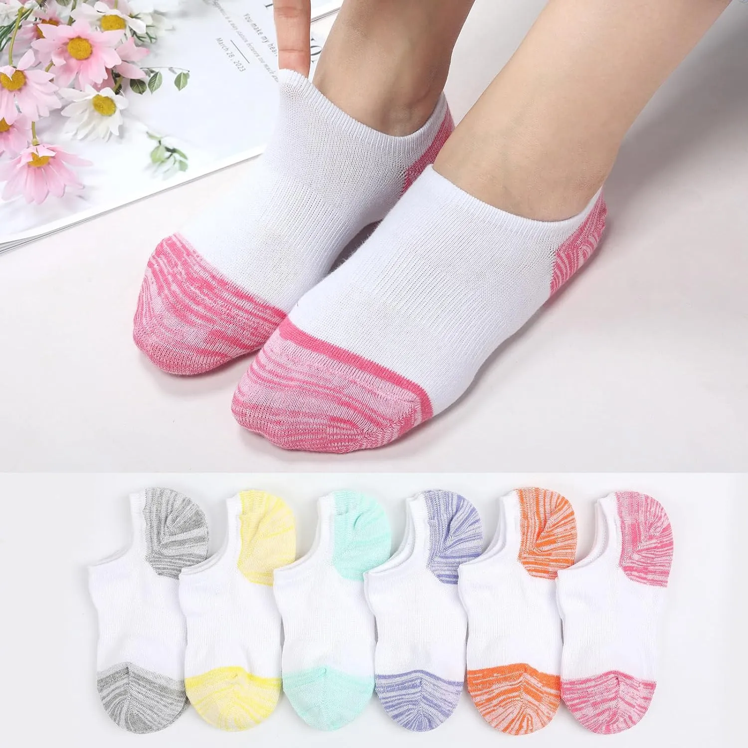 No Show Socks for Women - Low Ankle Footies for Sneakers, Athletic Anti-Slip Invisible Liner, 6/8 Pairs