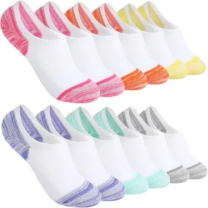 No Show Socks for Women - Low Ankle Footies for Sneakers, Athletic Anti-Slip Invisible Liner, 6/8 Pairs