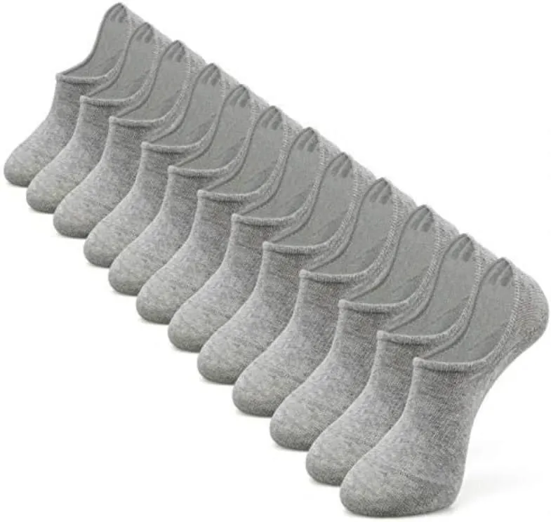 No Show Socks For Womens and Men,Cotton Low Cut Non Slip Anti-slid Athletic Running Invisible Liner Socks (6 Pairs)