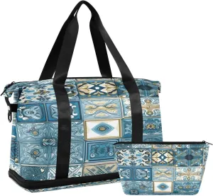 Oriental Designs Sports Gym Bag,Travel Duffel bag with Wet Pocket & Shoes Compartment Lightweight Waterproof Overnight Bag for Men Women