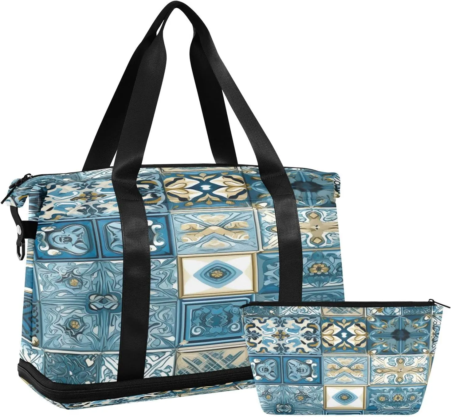 Oriental Designs Sports Gym Bag,Travel Duffel bag with Wet Pocket & Shoes Compartment Lightweight Waterproof Overnight Bag for Men Women