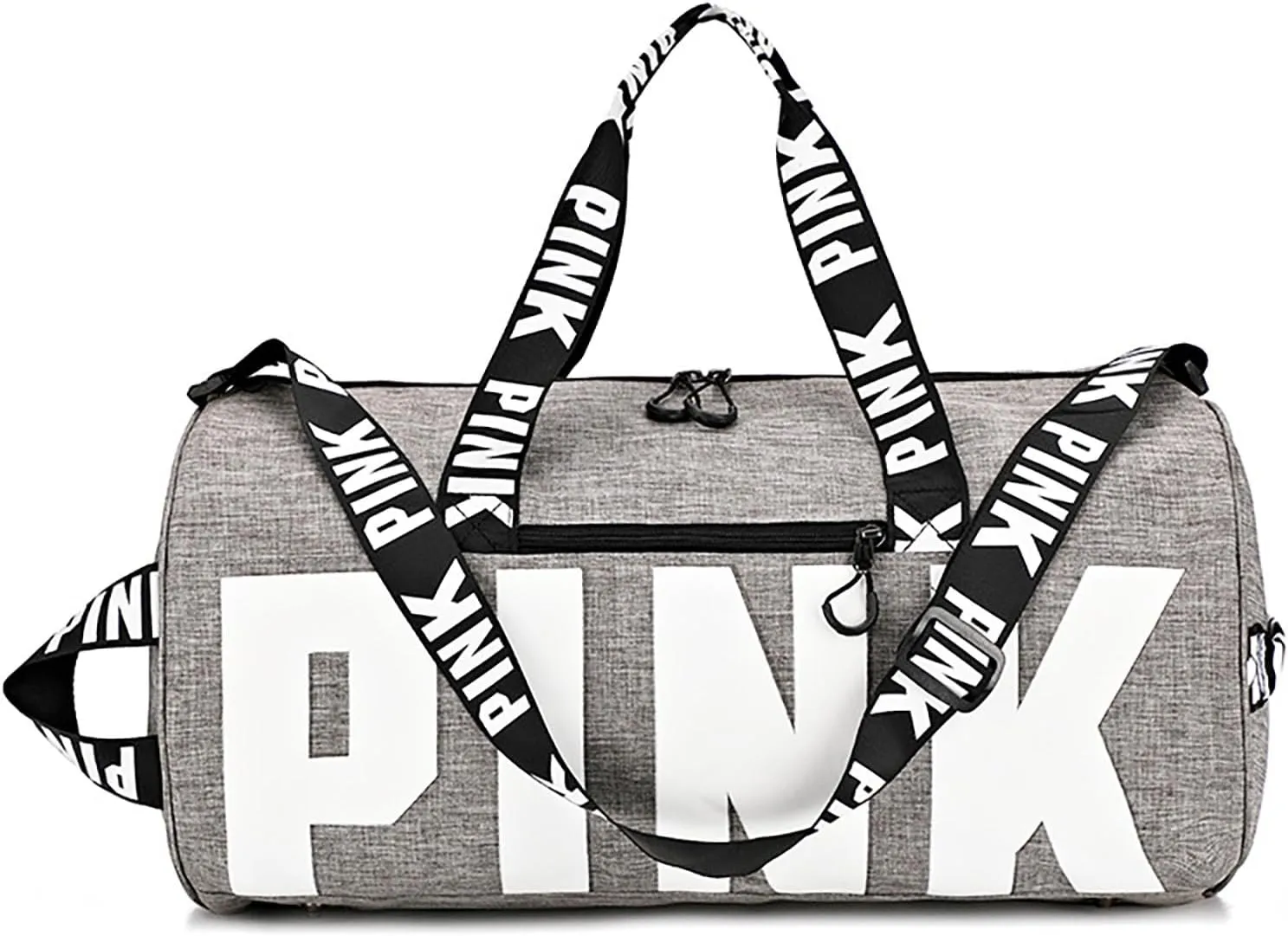 Printed Travel Tote Bag Dry Wet Separation Sports Duffels Bag with Shoes Compartment Weekender Bag for Women and Men (Gray)