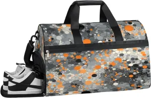 QsirBC Abstracted Design Gym Bag for Women Duffle Tote with Shoes Compartment Men Weekender Duffel for Travel Swimming Sports Overnight