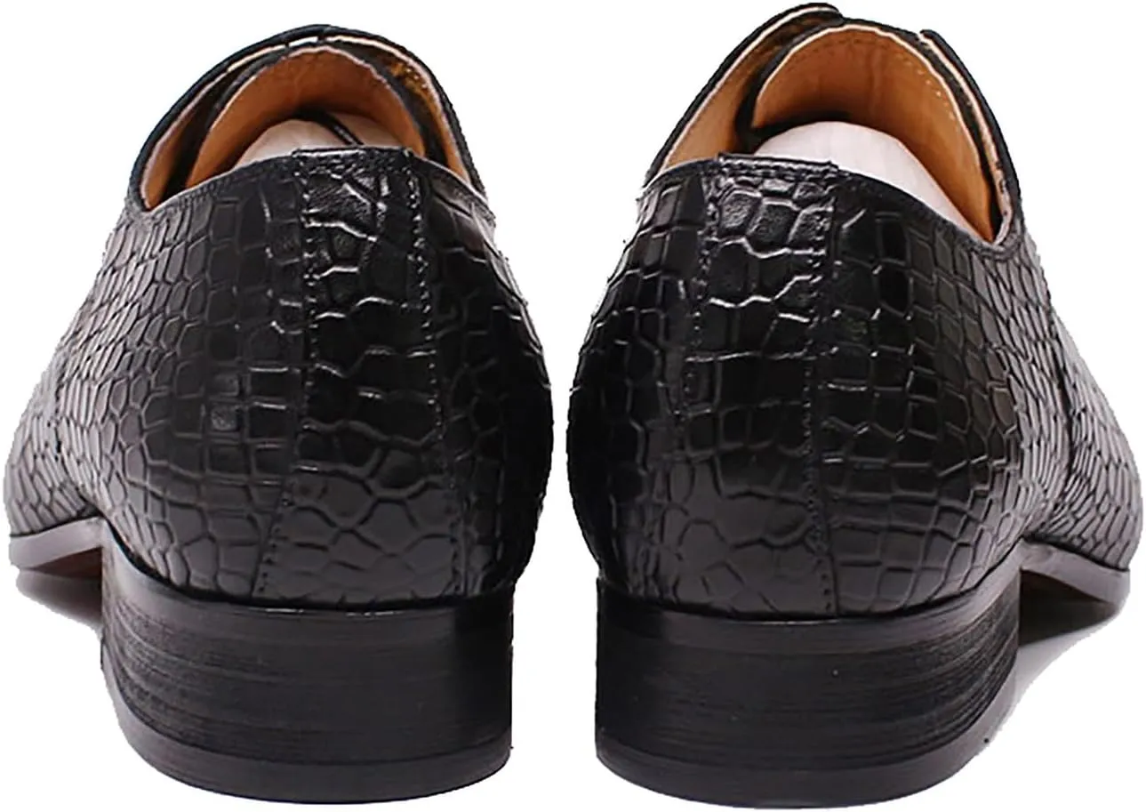 Santimon Men's Fashion Classic Genuine Leather Handmade Brogues Oxfords Dress Formal Tuxedo Derby Shoes