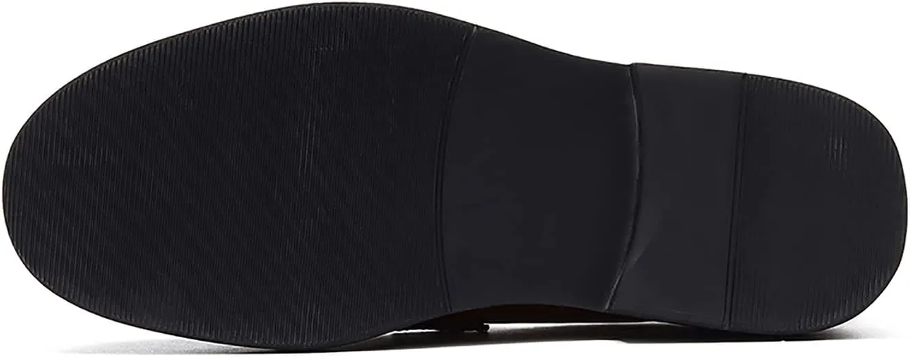 Santimon Men's Loafers Slip-ons Leather Formal Dress Tassel Penny Loafers Fashion Thick Sole Casual Shoes for Men
