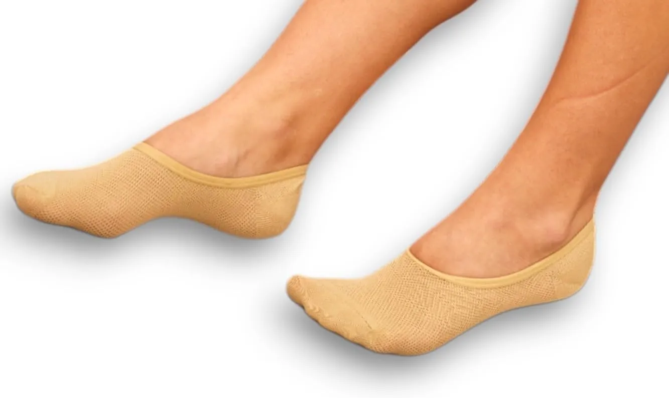 Sexy Basics Women's No Show Mesh Anti-slid Casual Liner Socks - Multi Packs